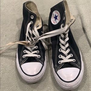 Black hi top converse